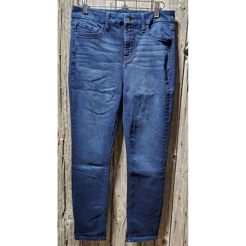 JEN7 by 7 For All Mankind‎ Womens Ankle Skinny Jeans Dark Wash Blue Size 4
